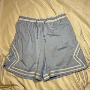 Jordan men’s large Light Blue mesh Shorts no liner 6” inseam